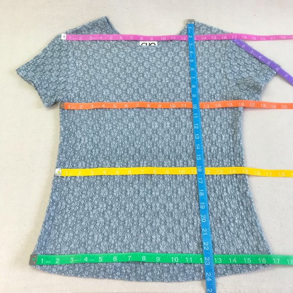 Clio Textured Career Top in Light Blue - Petite Medium - Picture 14 of 16